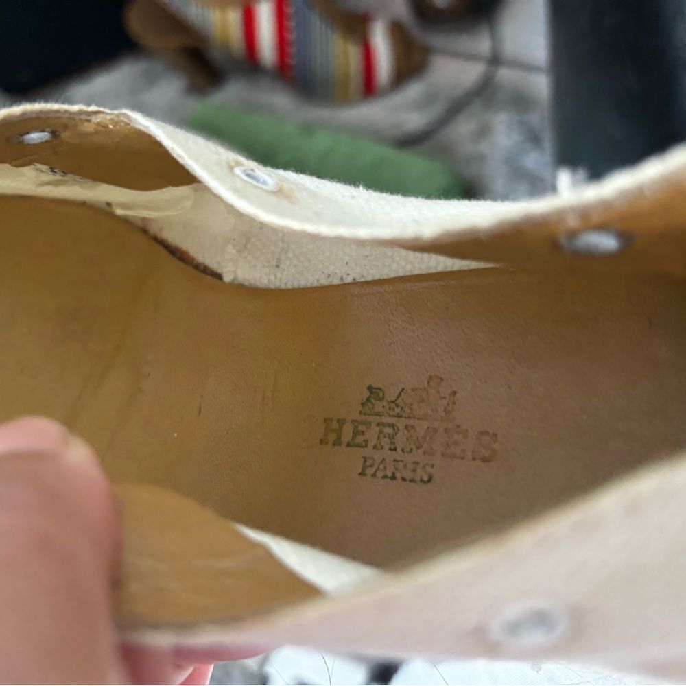 Hermes Espadrilles insect flats classic loafers rare vintage shoes bug slide ins - Picture 8 of 13